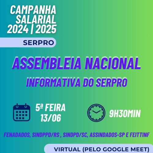 SERPRO: Assembleia Nacional Informativa SERPRO: Assembleia Nacional Informativa